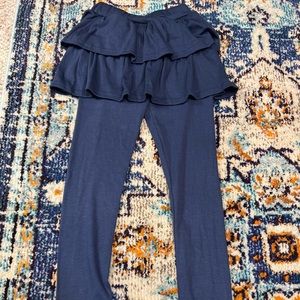 Girls Navy Leggings with attached skirt. New